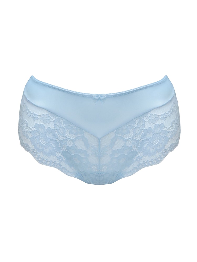 Pour Moi Blue Short Fleur Cheeky V-Shaped Briefs - Image 3 of 4