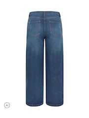 PixieGirl Petite Blue Plait Pocket Wide Leg Jeans - Image 6 of 6