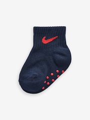 Nike Red Kids Little Gripper Socks 3 Pack - Image 4 of 4