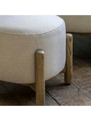 Gallery Home Natural Tilly Upholstered Footstool - Image 2 of 4
