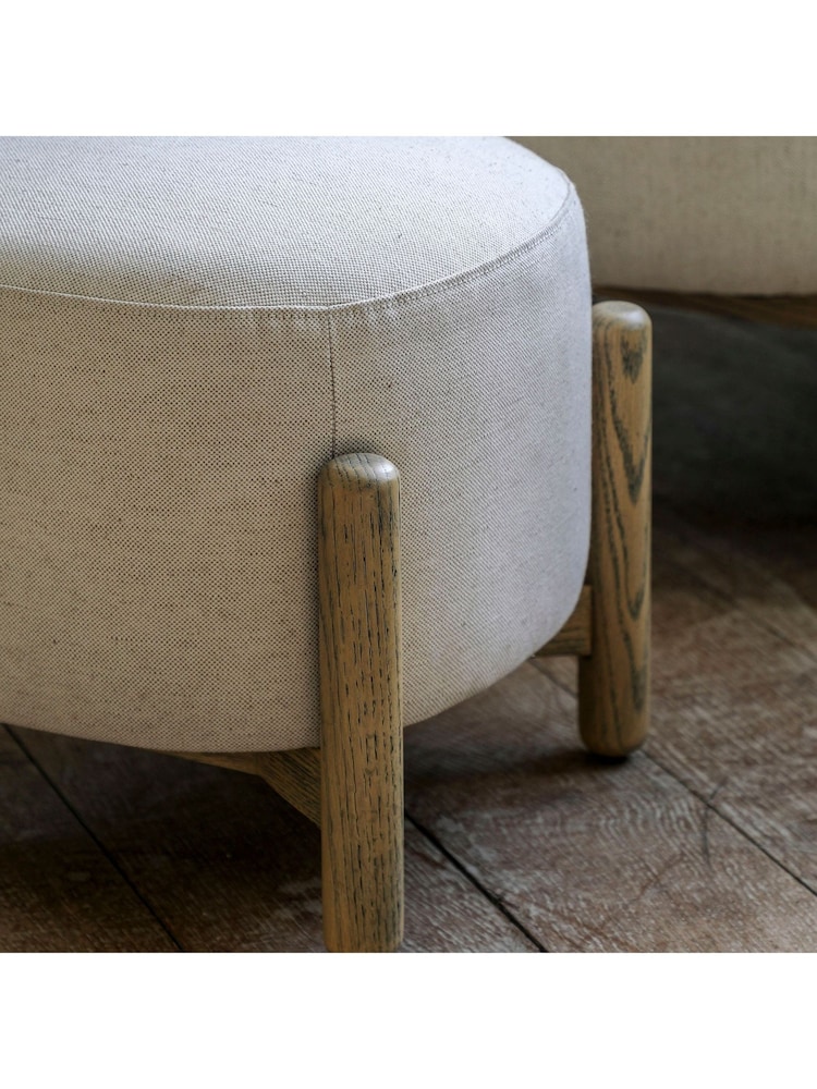Gallery Home Natural Tilly Upholstered Footstool - Image 2 of 4 Gallery Home Natural Tilly Upholstered Footstool - Image 2 of 4