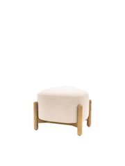 Gallery Home Natural Tilly Upholstered Footstool - Image 3 of 4