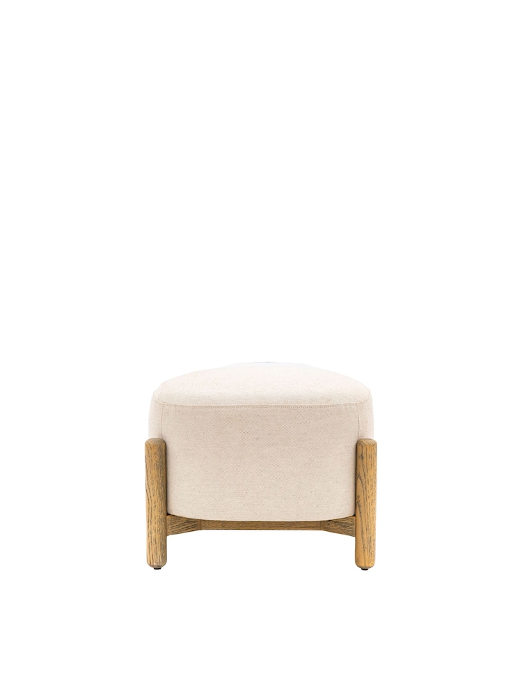 Gallery Home Natural Tilly Upholstered Footstool - Image 4 of 4 Gallery Home Natural Tilly Upholstered Footstool - Image 4 of 4