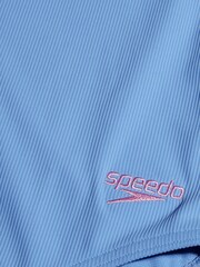 Speedo Blue Girls Textured 1 Piece Swimsuit - Image 3 of 5