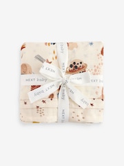 Neutral Space Baby Muslins 100% Cotton Cloths 4 Pack - Image 2 of 11