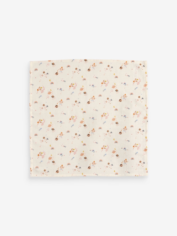 Neutral Space Baby Muslins 100% Cotton Cloths 4 Pack - Image 6 of 11