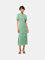 Whistles Green Lucid FLoral Bonnie Dress - Image 1 of 5