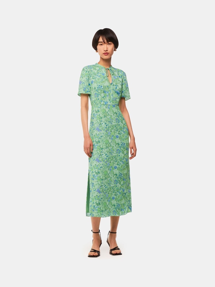 Whistles Green Lucid FLoral Bonnie Dress - Image 1 of 5