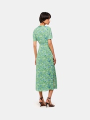 Whistles Green Lucid FLoral Bonnie Dress - Image 2 of 5