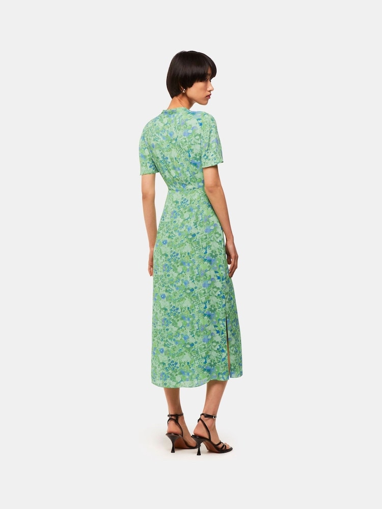 Whistles Green Lucid FLoral Bonnie Dress - Image 2 of 5