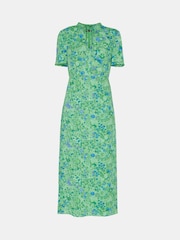 Whistles Green Lucid FLoral Bonnie Dress - Image 5 of 5