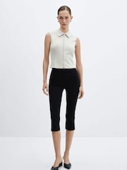Mango Black Capri Leggings - Image 2 of 5