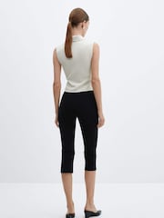 Mango Black Capri Leggings - Image 3 of 5