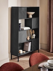 Black Marlow Oak Effect Bookcase - Image 2 of 11