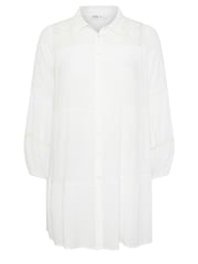Yours Curve White Boho Long Sleeve Tiered Shirt - Image 5 of 5
