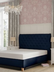 Laura Ashley Annaly Velvet Midnight Navy Chatsworth Ottoman Storage Bed Upholstered - Image 3 of 7