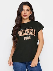 Pack de 2 camisetas de algodón 100 % con eslogan "Valencia" de PixieGirl Petite - Imagen 2 de 5