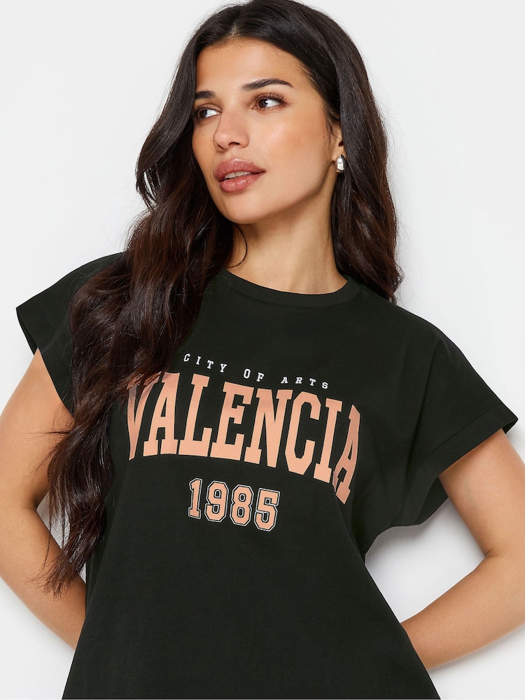 Pack de 2 camisetas de algodón 100 % con eslogan "Valencia" de PixieGirl Petite - Imagen 5 de 5