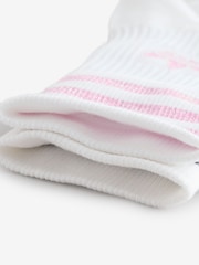 adidas Originals Pink/White Mid Cut Glitter Crew Socks 2 Pack - Image 5 of 5