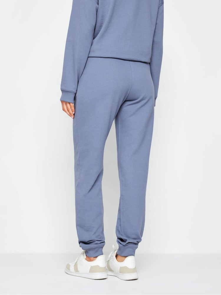 Long Tall Sally Blue Leopard Print Cuffed Joggers - Image 3 of 4