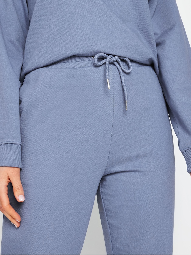 Long Tall Sally Blue Leopard Print Cuffed Joggers - Image 4 of 4
