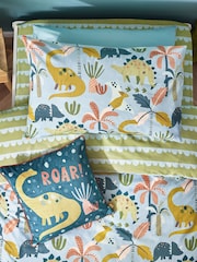 Little Furn Blue Green Dinos Scandi Duvet Cover Set - Image 3 of 4