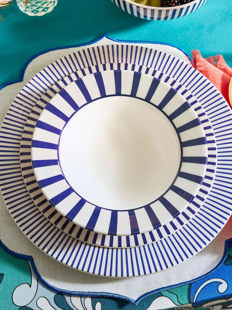 Spode Blue Steccato Set of 4 Cereal Bowls - Image 2 of 7 Spode Blue Steccato Set of 4 Cereal Bowls - Image 2 of 7