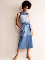 Boden Blue Hotch Denim Midi Dress - Image 1 of 5