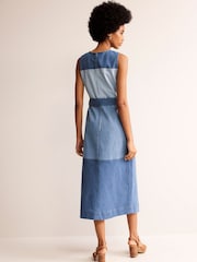 Boden Blue Hotch Denim Midi Dress - Image 3 of 5