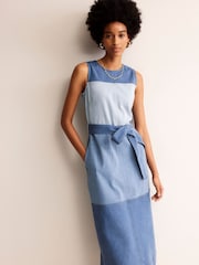 Boden Blue Hotch Denim Midi Dress - Image 4 of 5