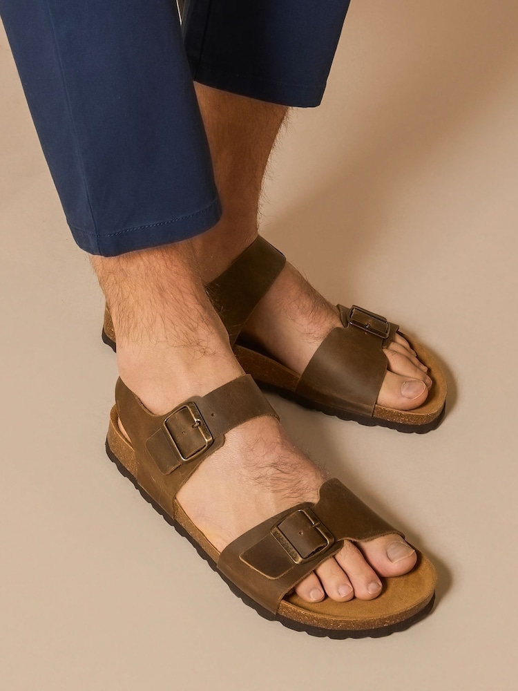 Grün - Jones Bootmaker – Woburn – Sandalen aus Leder, Braun - Bild 1 von 6