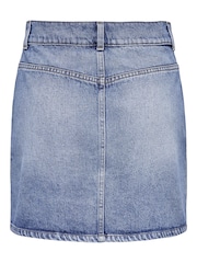 ONLY 100% Cotton Utility Button Up Denim Mini Skirt - Bild 5 von 5
