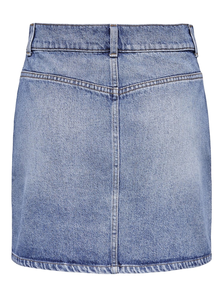 ONLY 100% Cotton Utility Button Up Denim Mini Skirt - Bild 5 von 5