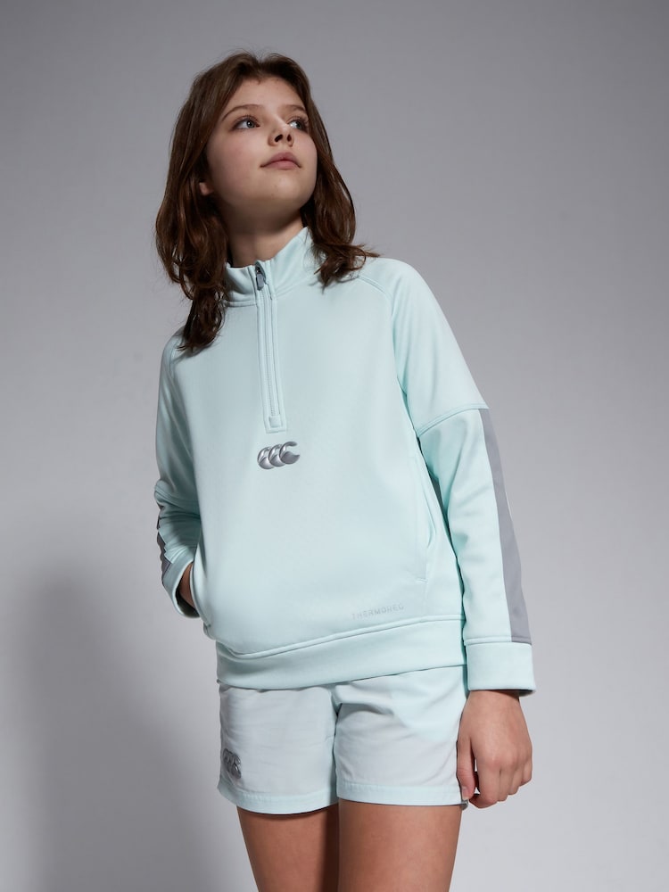 Canterbury Junior Unisex Green 1/2 Zip Thermoreg Fleece - Image 1 of 6
