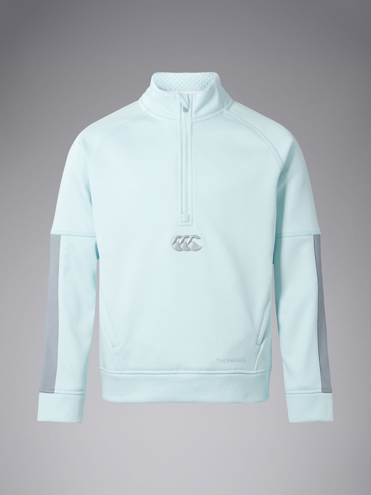 Canterbury Junior Unisex Green 1/2 Zip Thermoreg Fleece - Image 4 of 6