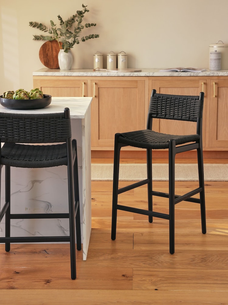 Black Otto Bar Stool - Image 1 of 7