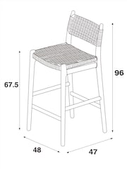 Black Otto Bar Stool - Image 5 of 7