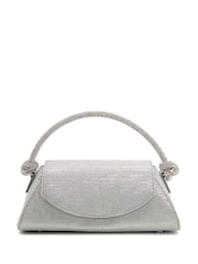 Dune London Silver Chrome Brynley Diamanté Tubular Hand Bag - Image 2 of 5