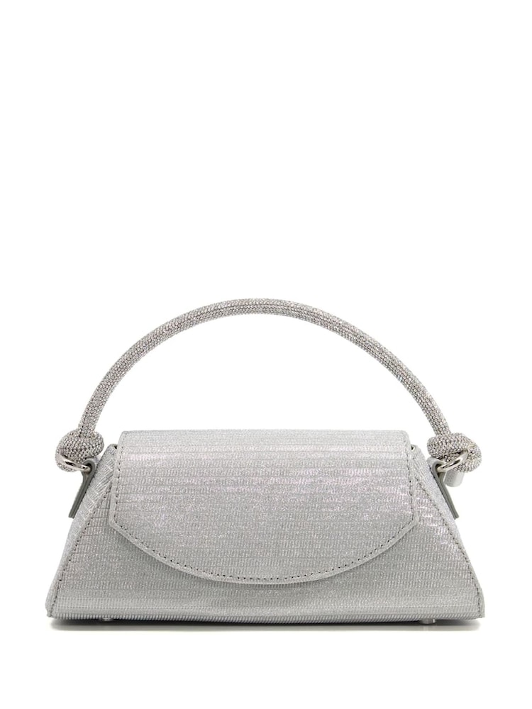 Dune London Silver Chrome Brynley Diamanté Tubular Hand Bag - Image 2 of 5
