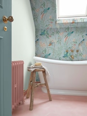 Graham & Brown Blue Clavering Birds Noon Sky Wallpaper - Image 1 of 3