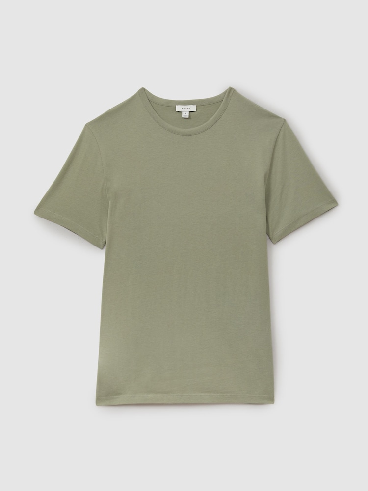 Reiss Sage Melrose Cotton Crew Neck T-Shirt - Image 2 of 5