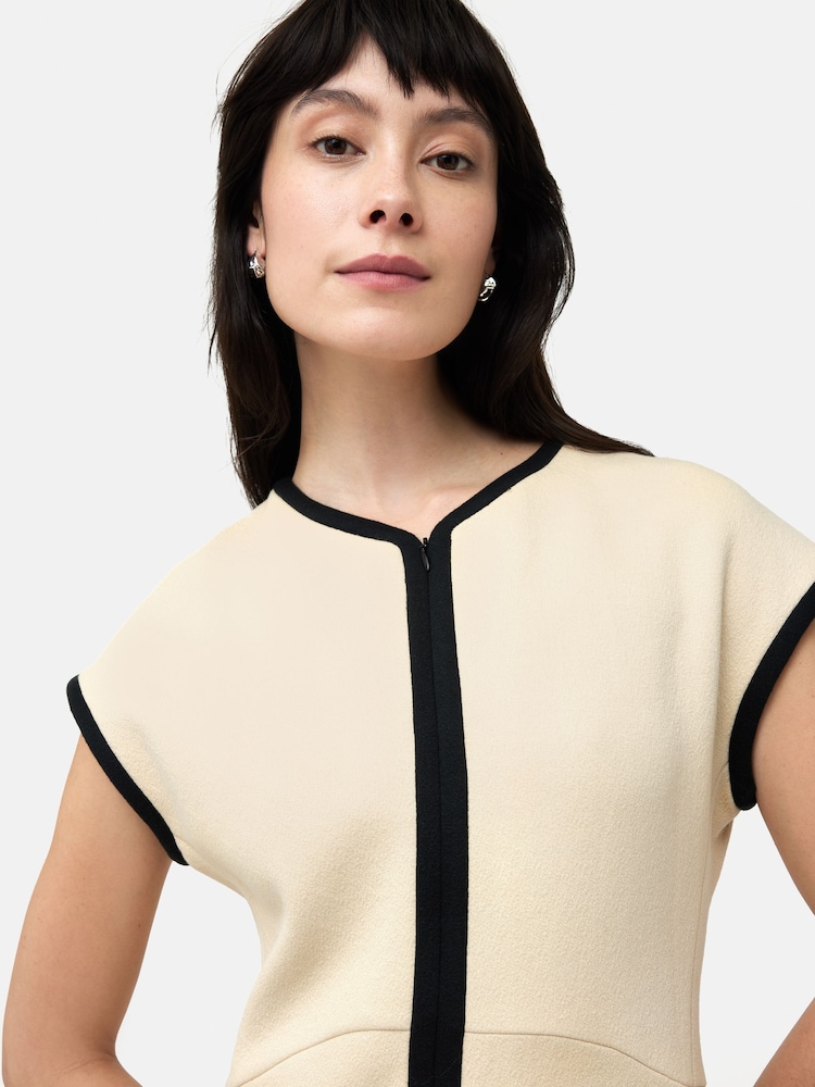 Jigsaw Heavy Crepe Zip Column Dress - Image 2 of 6