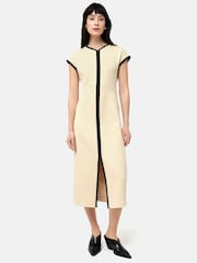 Jigsaw Heavy Crepe Zip Column Dress - Image 4 of 6