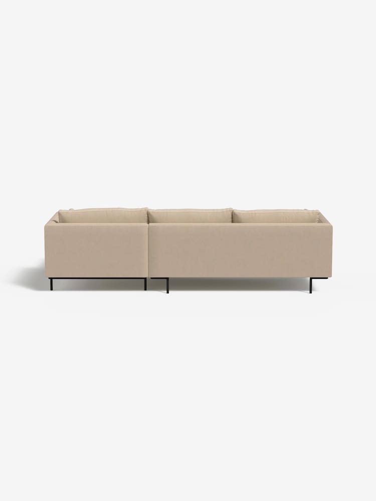 MADE.COM Cotton Weave Oatmeal Harlow Right Hand Facing Corner Sofa - Image 2 of 8