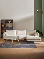 MADE.COM Cotton Weave Oatmeal Harlow Right Hand Facing Corner Sofa - Image 4 of 8