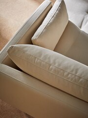 MADE.COM Cotton Weave Oatmeal Harlow Right Hand Facing Corner Sofa - Image 8 of 8