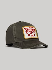 Superdry Black 100% Cotton Graphic Trucker Cap - Image 2 of 4