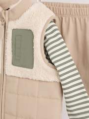 Neutral Gilet and Leggings Baby 3 Piece Set - Image 8 of 12