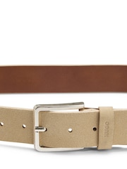 HUGO Natural Suede Textured Leather Belt - Image 2 of 5
