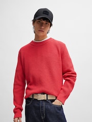 HUGO Natural Suede Textured Leather Belt - Image 5 of 5